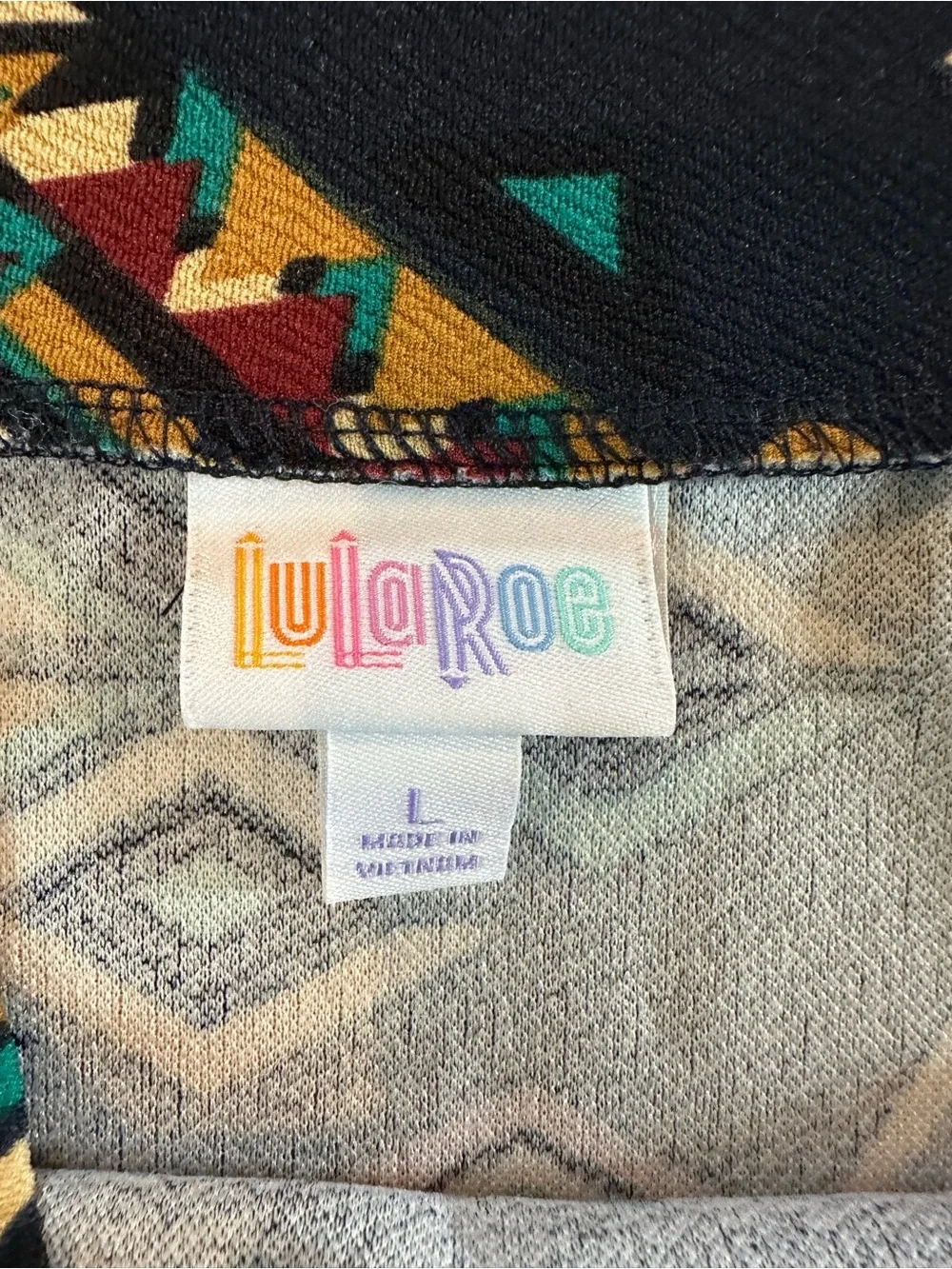 LuLaRoe Women’s Navy Aztec Print Pencil Skirt- size Large